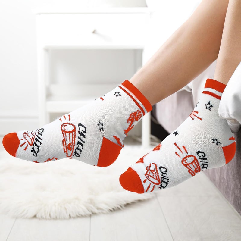 Maiteenly 24 Pairs Ankle Cheer Socks Cheerleading Team Cheerleader Socks for Women Girls Cheer Accessories Gifts - Image 4